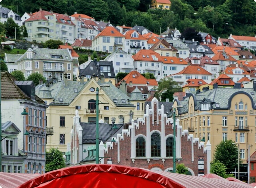 Het oude centrum van Bergen